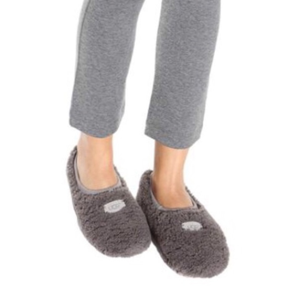 Gray UGG Sheep’s Wool Slippers